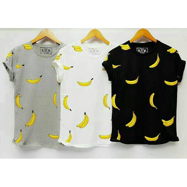 Kaos Unisex Motif Pisang / Banana