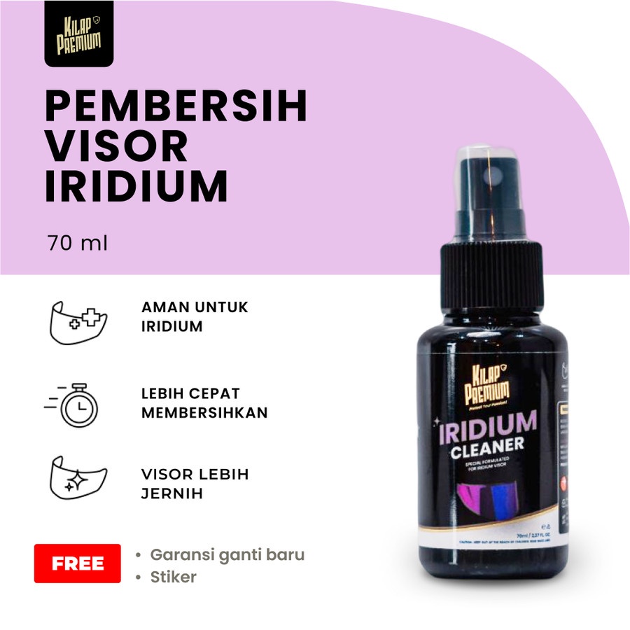 Kilap Premium Iridium Cleaner / Iridium Cleaner / Pembersih Visor