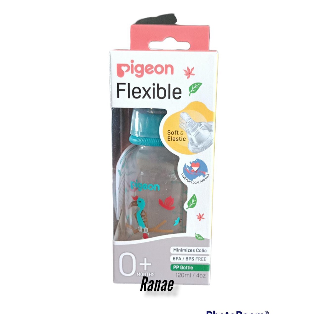 PIGEON FLEXIBLE Soft &amp; Elastic Botol Susu PP Bottle 120ml