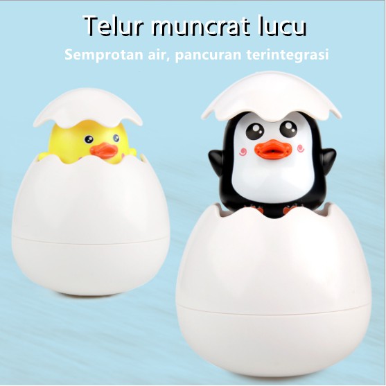 Mainan Mandi Bayi Dan Anak/Mainan Mandi Semprot Telur Ayam pinguin Dino Egg penguin Water Spray