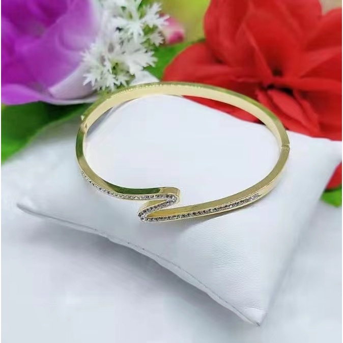 Gelang Titanium Permata Full Perhiasan Fashion F91