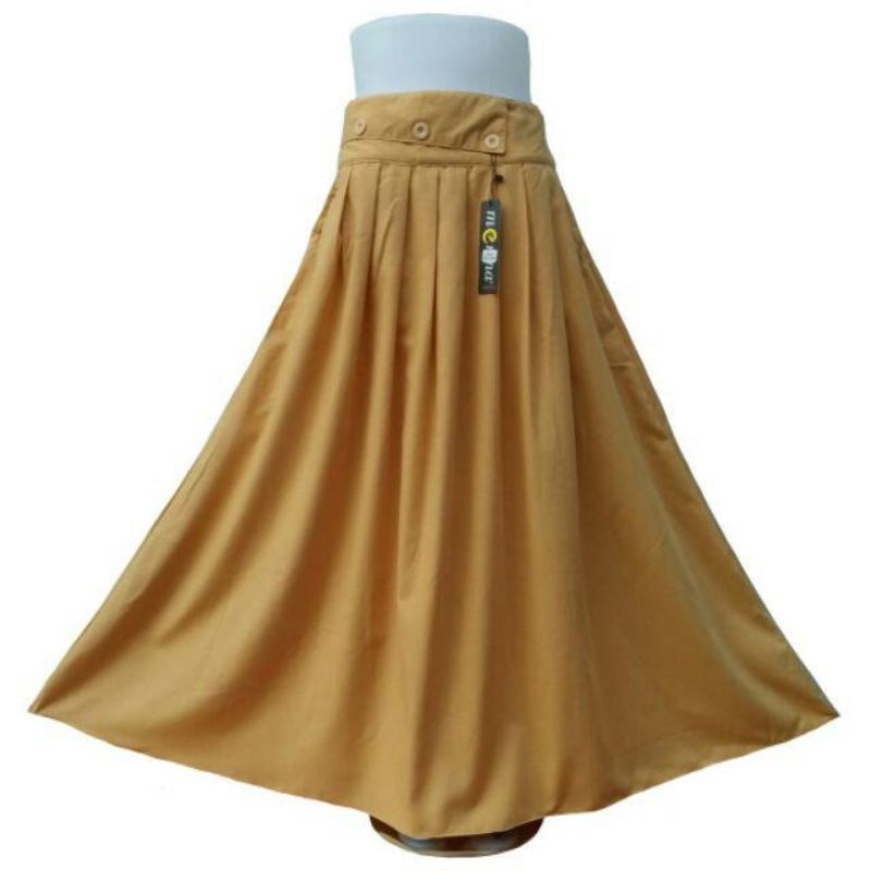Rok Jumbo Rempel Wanita Katun Supernova SUPER PREMIUM Bawahan Wanita Berkualitas-MUSTARD