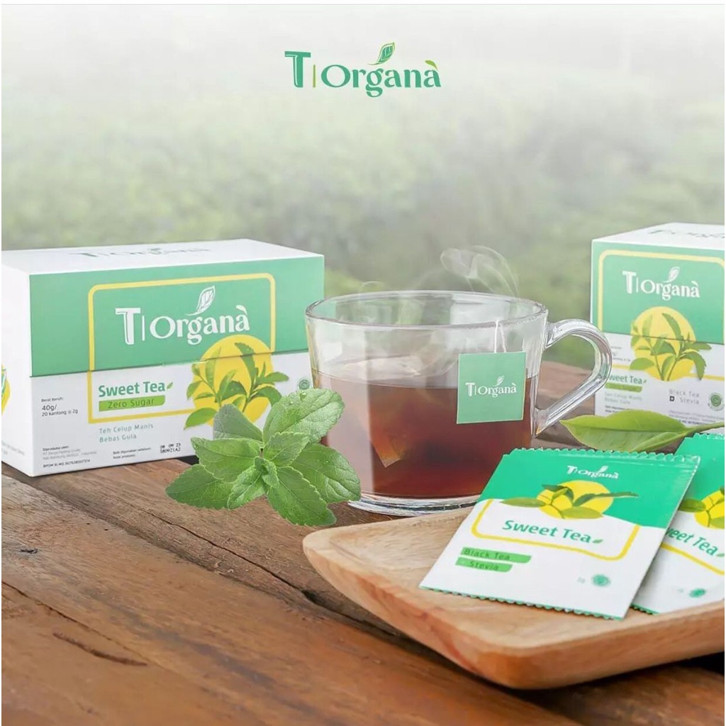 T Organa - Teh Celup Manis Organa - Diet Bebas Gula | Aman dan Cocok untuk Penderita Diabetes