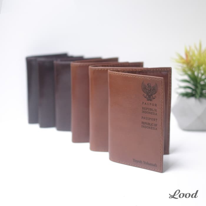 PASSPORT CASE - PASSPORT COVER KULIT ASLI - GRATIS UKIR NAMA