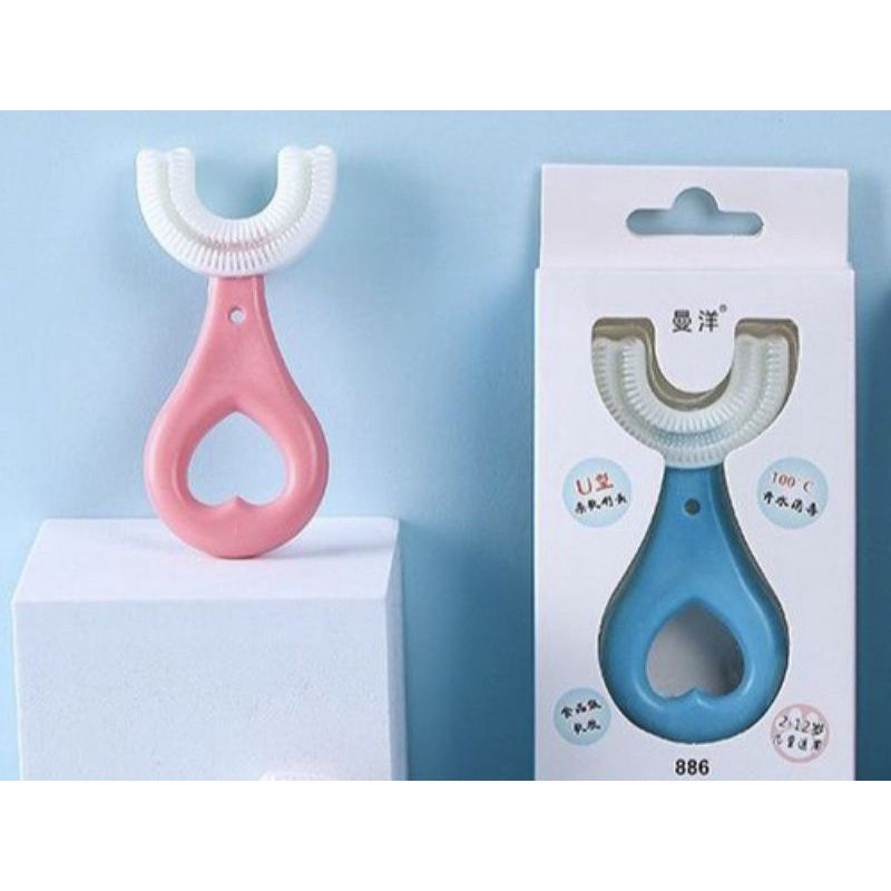 sikat gigi U / sikat gigi anak 1-6 tahun/ sikat gigi bayi / sikat gigi silicon