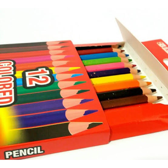 HARGA GROSIR MURAH PENSIL WARNA 12 WARNA PENDEK COLOUR PENCIL 12 COLOUR PENSIL WARNA PENDEK MURAH 12