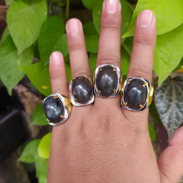 Cincin batu akik wesi aji , badar wesi aji (N)