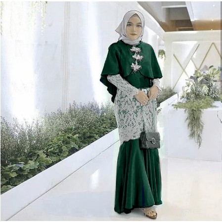 UKHTI LADIES GADIS SYARI TERBARU TERKENAL / LEBARAN EDITION | GAMIS BRUKAT MUSLIM MUTIF 174 MM38