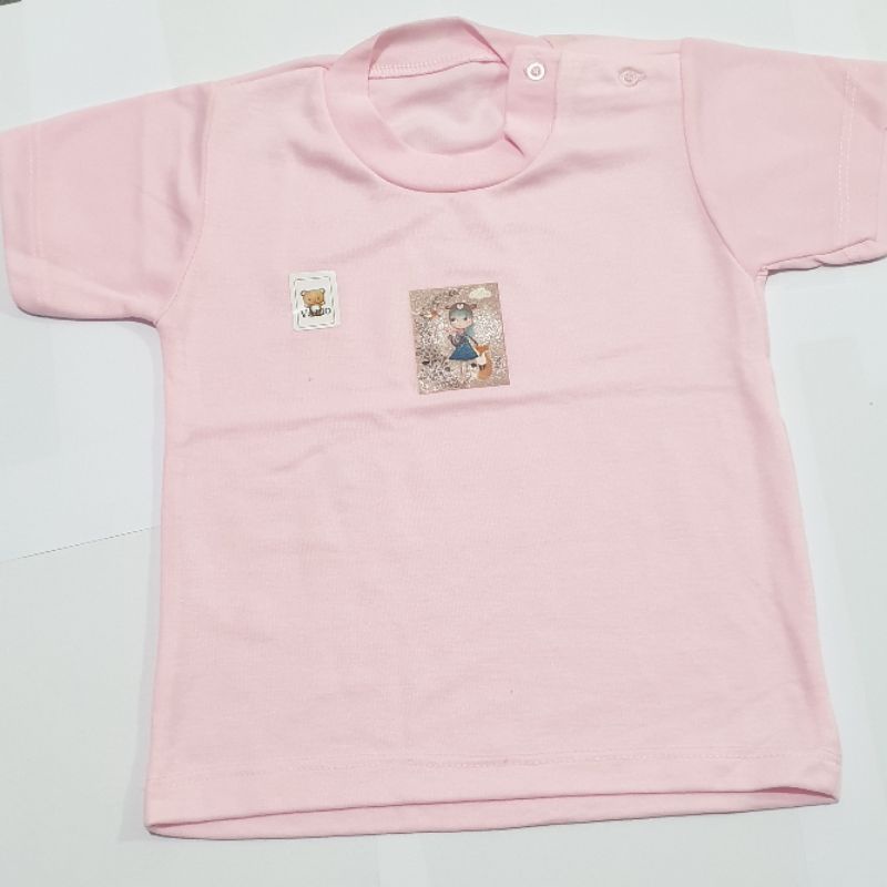 Baju Kaos Bayi Polos Lengan Pendek