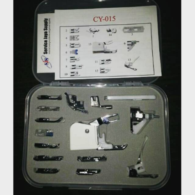 Sepatu Set isi 15 Jenis Sepatu Jahit untuk Mesin Jahit Portable - CY 015 Presser Foot Set