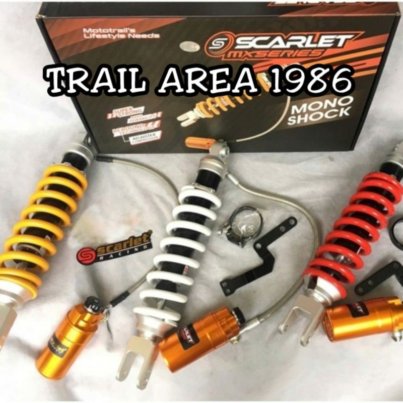Shockbreaker Mono Shock Monoshock CRF 150 L Tabung Pisah Adjuster SCARLET