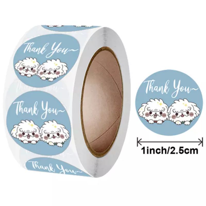 [MYUME.STORE] 500 pcs Stiker thank you/segel thank you/thanks for order/ label online shop-A