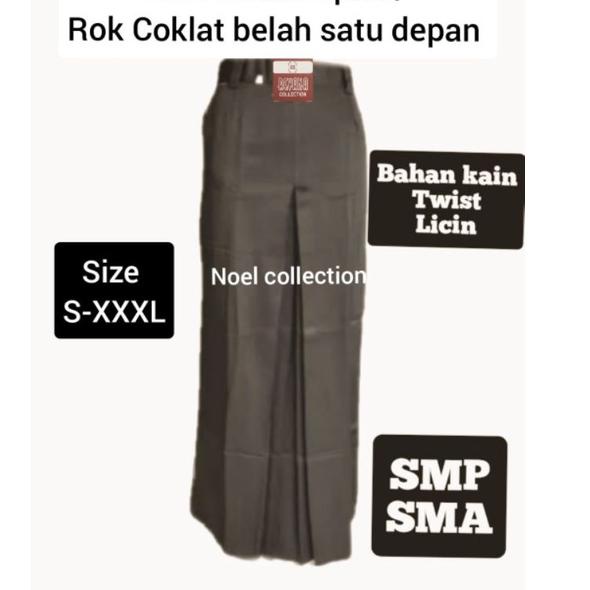 "Gpa31au22ᶜ" Rok coklat pramuka Rok span belah 1 panjang SMP SMA (twist/licin) NON KARET