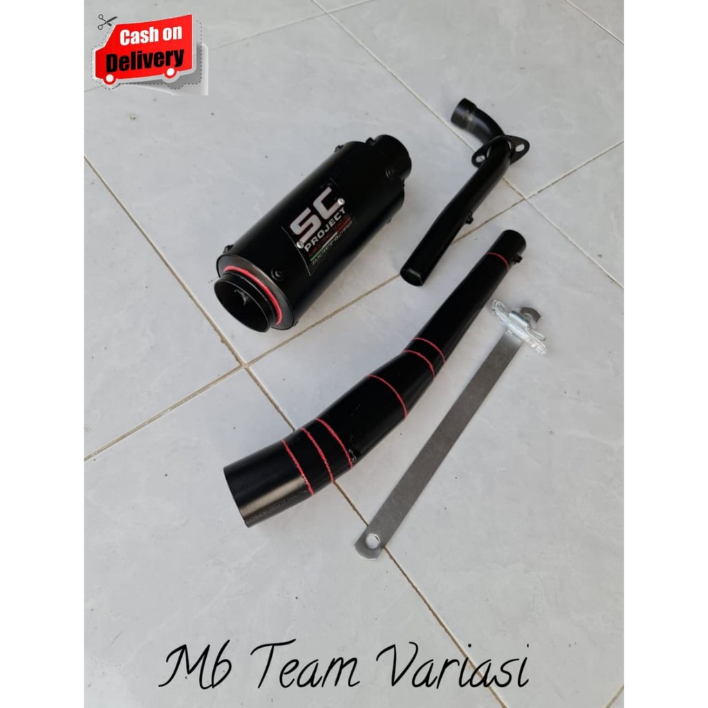 KNALPOT RACING SHOGUN 110 - SHOGUN 125 - SMASH SC PROJECT LIS MERAH