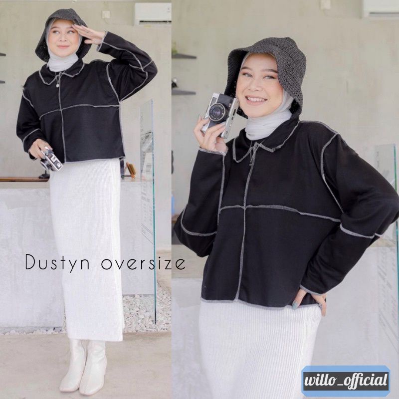 Jual Dustyn Oversize Jaket Sweater Wanita Sweater Wanita Terbalik