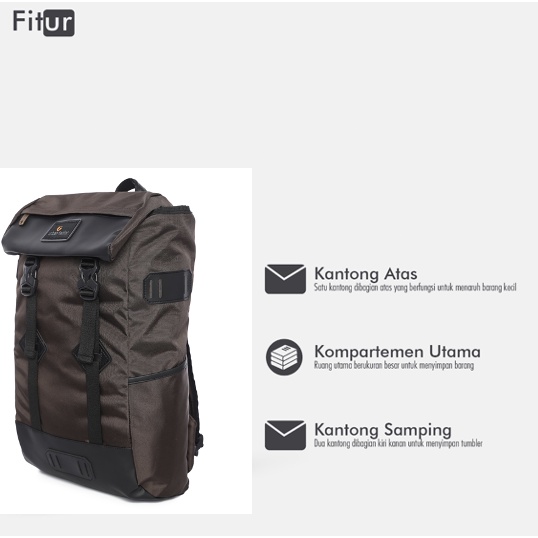 SKY SCRAPPER BROWN |ManNeedMe x URBAN| Tas Ransel Pria Tas Wanita Backpack ORIGINAL