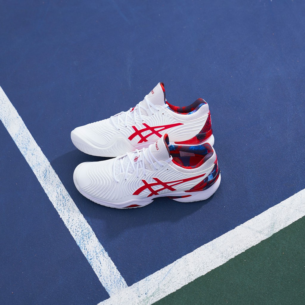 Sepatu Tenis Tennis Asics Court FF 2 Novak White Classic Red Original