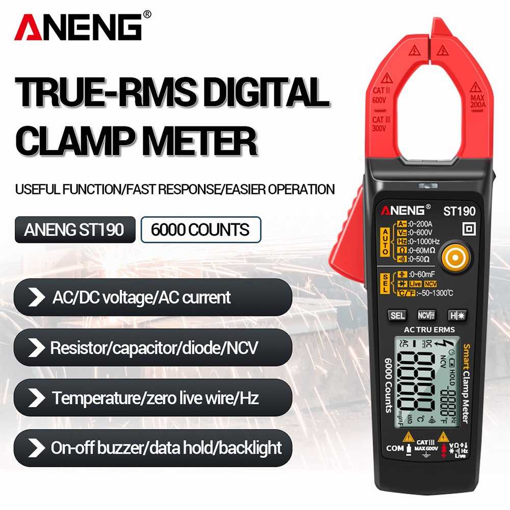 Digital Multimeter Voltage Tester Clamp - ST190