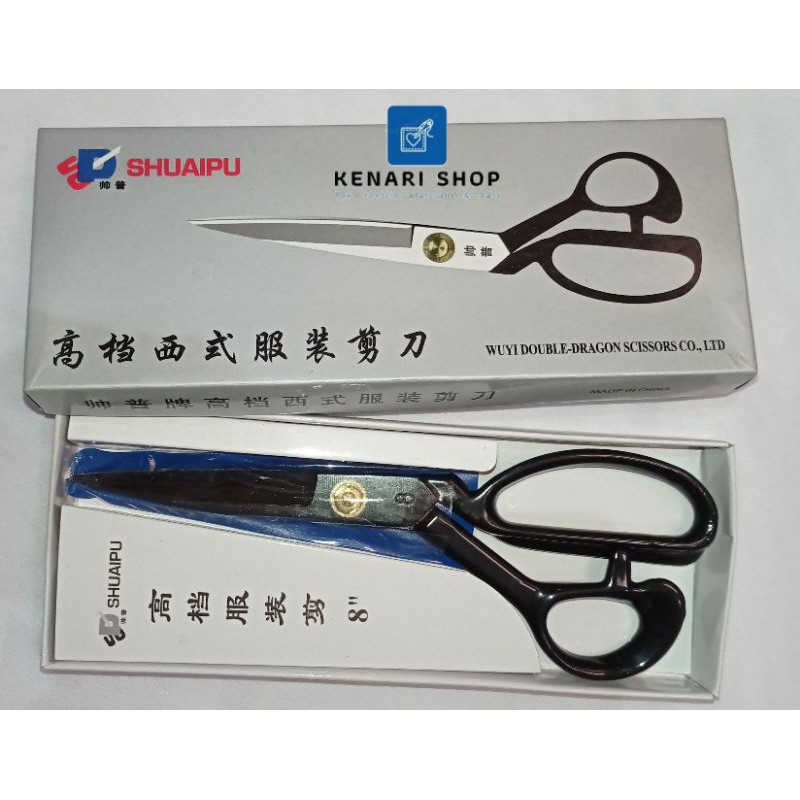 

Gunting Bahan Shuaipu 8", 9", 10" Gunting Jahit Merk Shuaipu untuk Konveksi / Tailor / Garment
