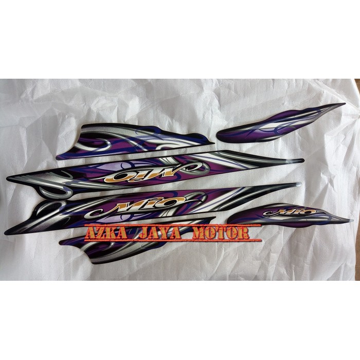 Striping / Sticker Yamaha Mio Smile Karbu warna Hitam / Violet