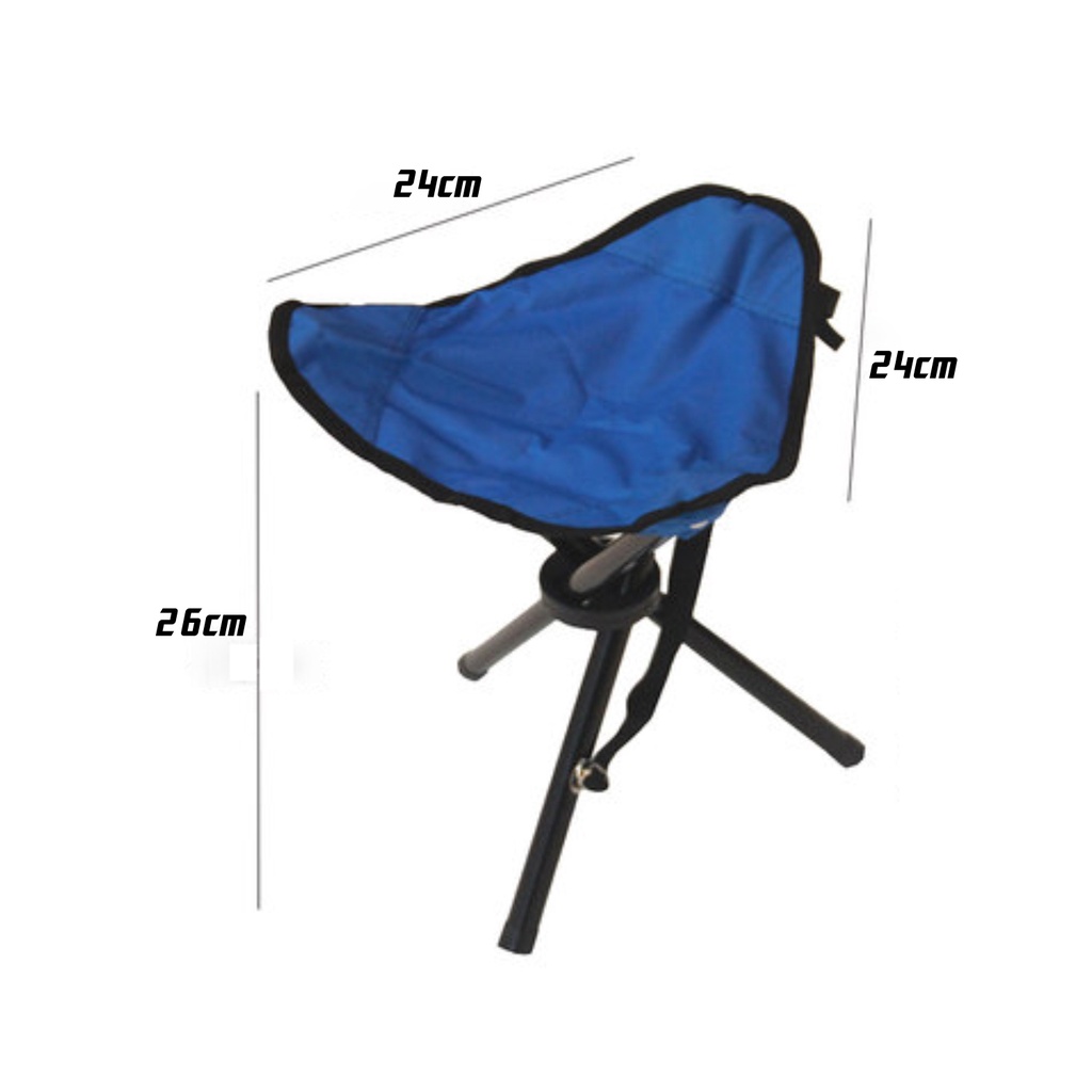 Kursi lipat mancing camping outdoor three legged beach stool chair