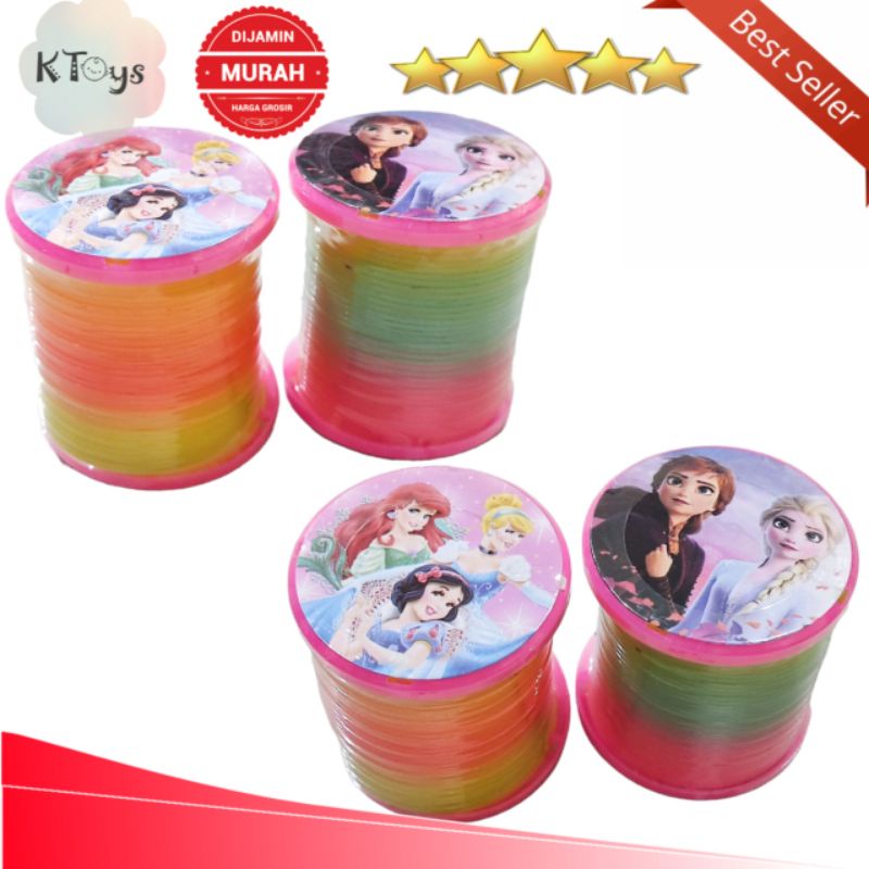 mainan anak slinky rainbow lengkap box mainan anak jadul