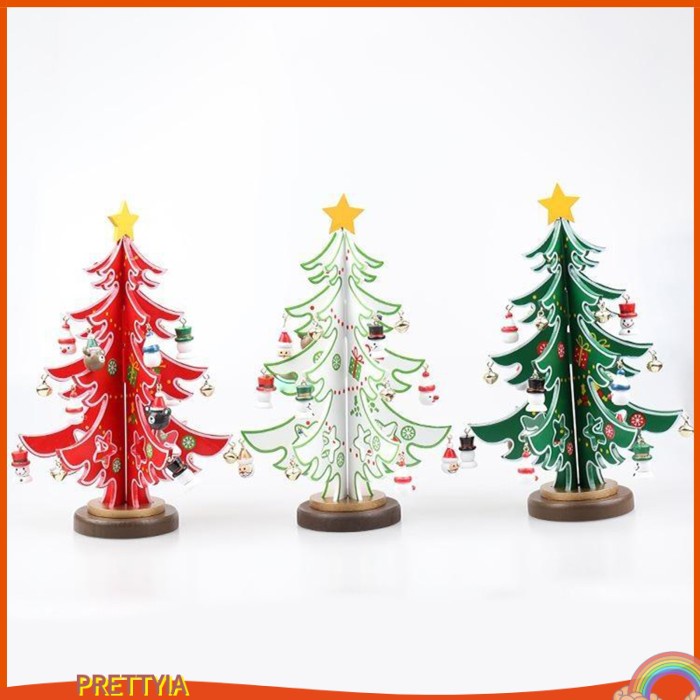 

Christmas - Ornamen Patung Pohon Natal 3D Untuk Dekorasi Meja Kantor Dan Kamar