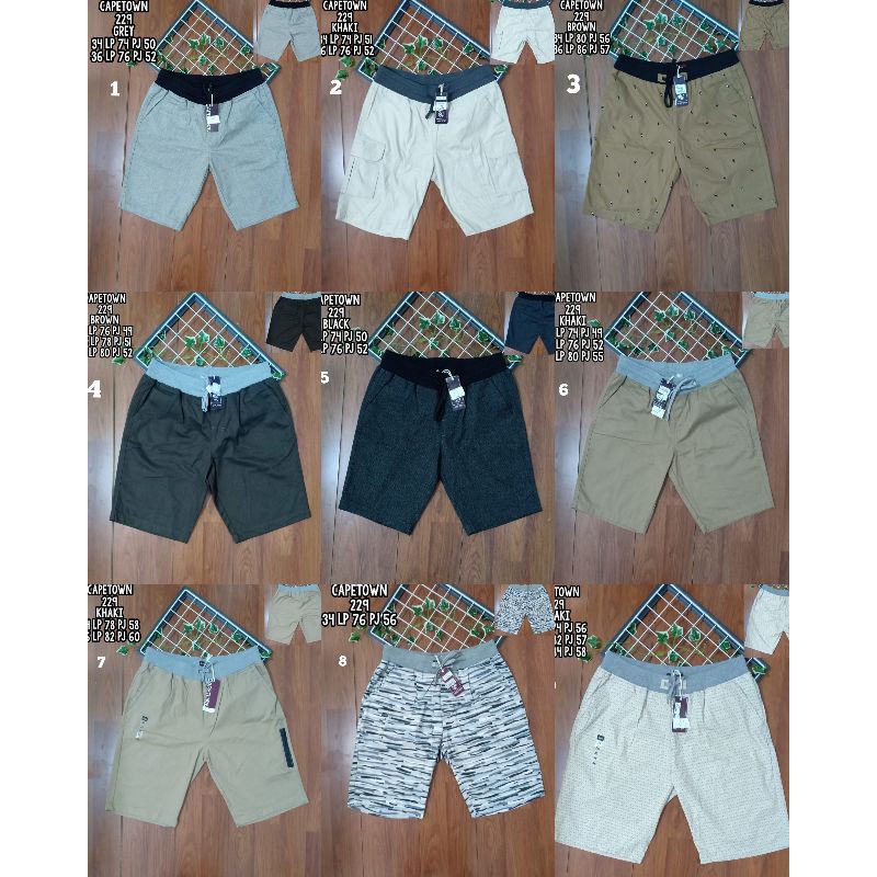 CELANA PENDEK PRIA / CELANA WOVEN PRIA CAPETOWN