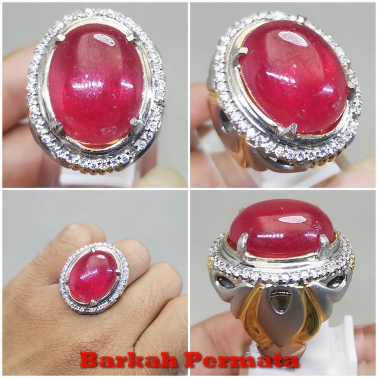 Cincin Batu Merah Delima Ruby Asli