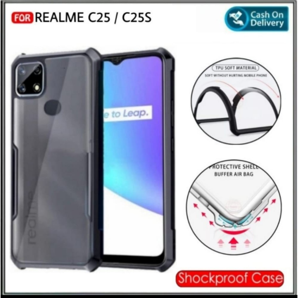 Case Realme C25 / C25s Soft Hard Tpu HD Transparan Fusion Shockprooft