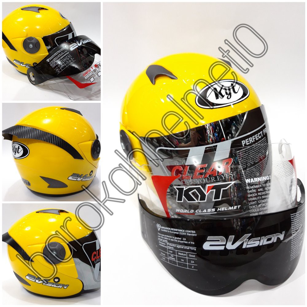 KYT 2 VISION KACA SILVER PLUS SPOILER Best Quality