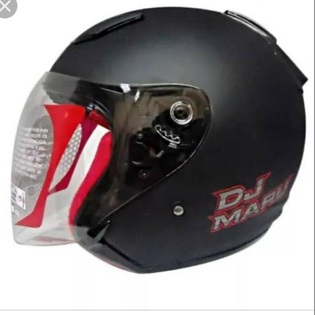 HELM KYT DJ MARU hitam doop