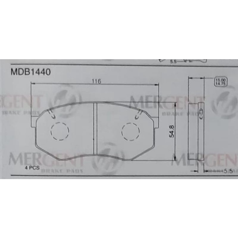 Brake pad kampas rem depan toyota cressida maxstop