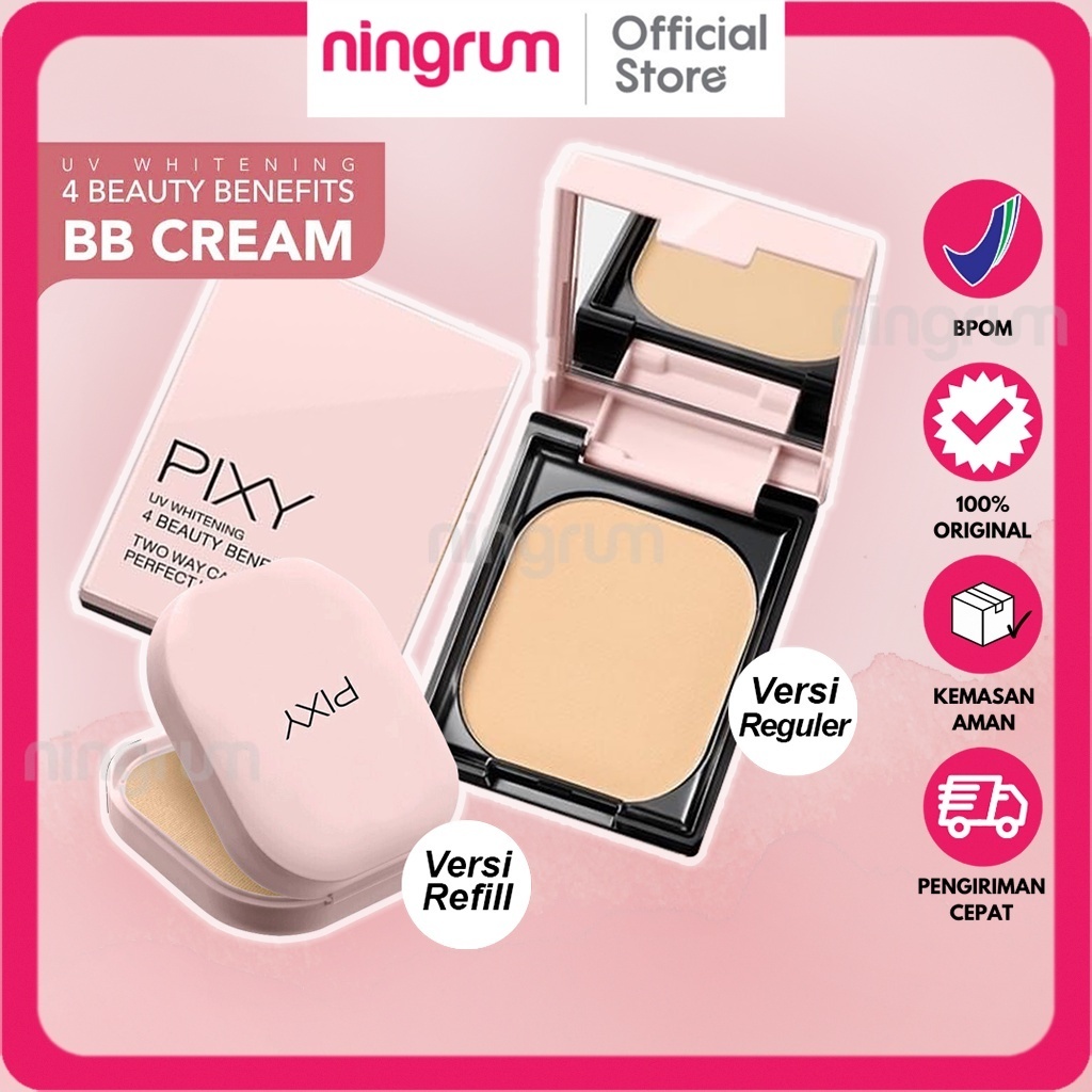 Ningrum Ningrum - Pixy UV Twc Perfect Last Refill 4 Beauty Benefits | Kecantikan Kosmetik Wajah Bedak Pixy UVW TWC Pixy Perfect Last Bedak Padat Reguler | Refill PIXY ORI  - 8002 | 8003