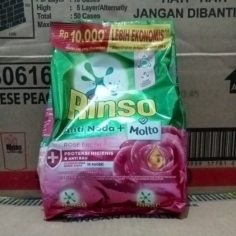 RINSO DETERGENT BUBUK ROSE FRESH 440 G