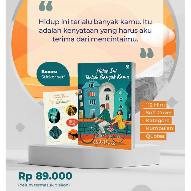 READY TERBARU PIDI BAIQ Novel hidup ini terlalu banyak kamu Pidi Baiq