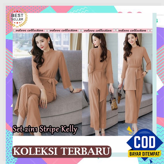 Jbf Baju Setelan Cewek Korea Atasan Crop Lengan Pendek Hoodie Bear Dan Celana Kulot Tbtazkia Rubi Se
