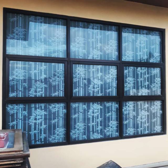 STIKER KACA MOTIF BAMBU  STIKER KACA JENDELA RUMAH BEST SELLER