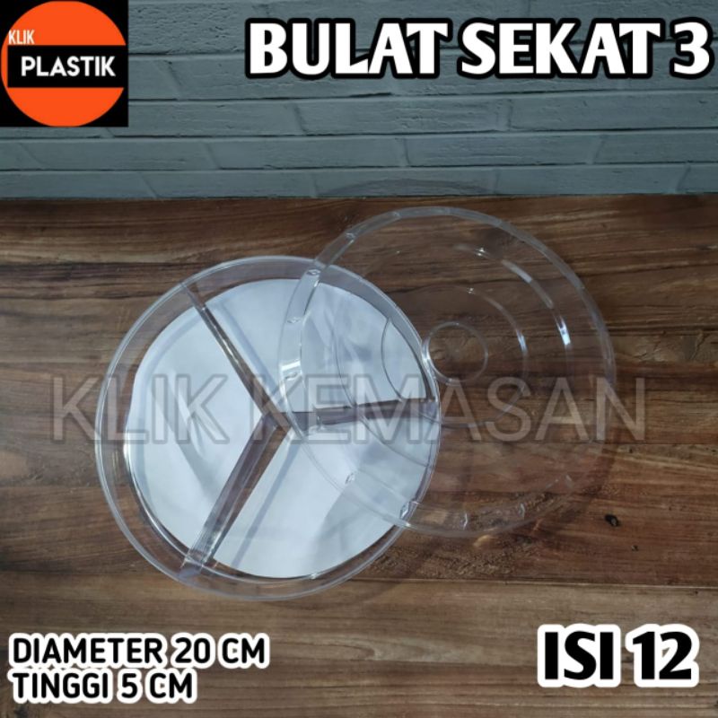 ISI 12 TOPLES SEKAT 3 BULAT TOPLES PLASTIK KUE KERING JAR KUE LEBARAN HARDTOP