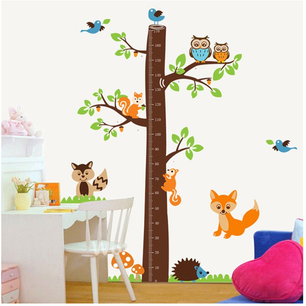 RekomendasiReliza Wall Sticker Pohon Pengukur Tinggi Badan Tree Grow Up Ay221 Stiker Dindingo