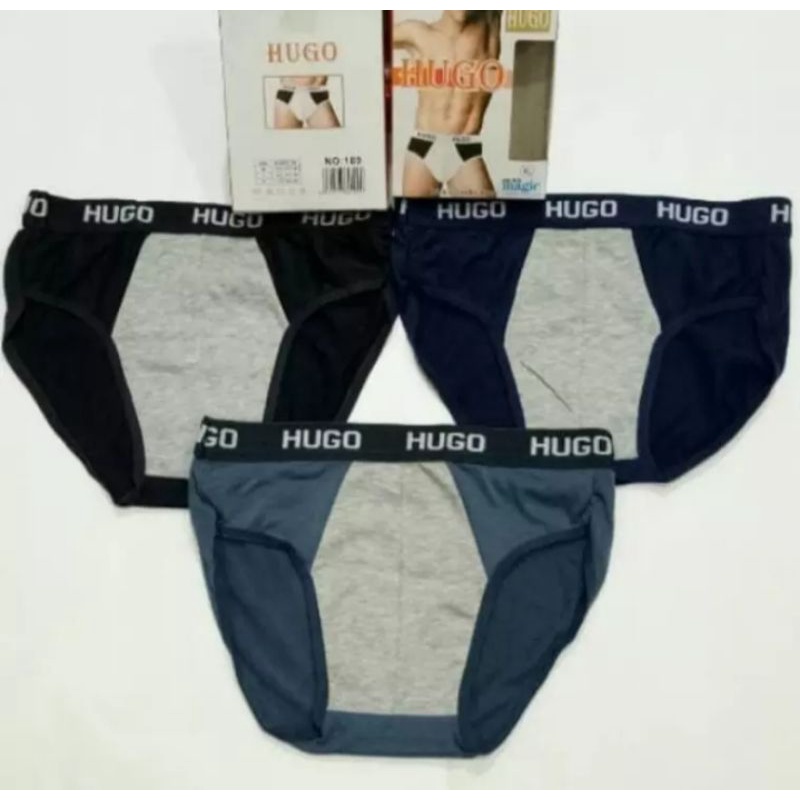 3 PCS CELANA DALAM PRIA HUGGO MULTI COLOR/UNDERWEAR LAKI-LAKI