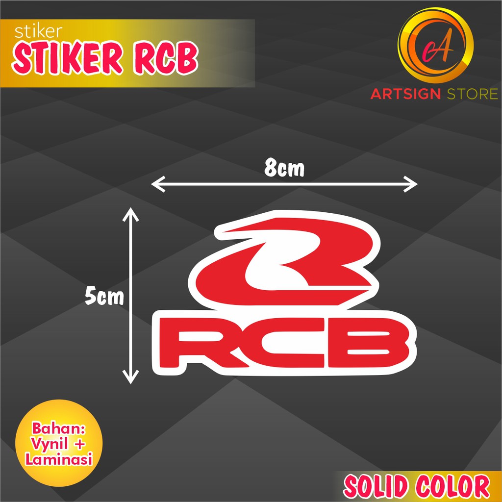 Stiker RCB / Cutting Stiker RCB / Stiker Racing Boy / Stiker Logo Racing
