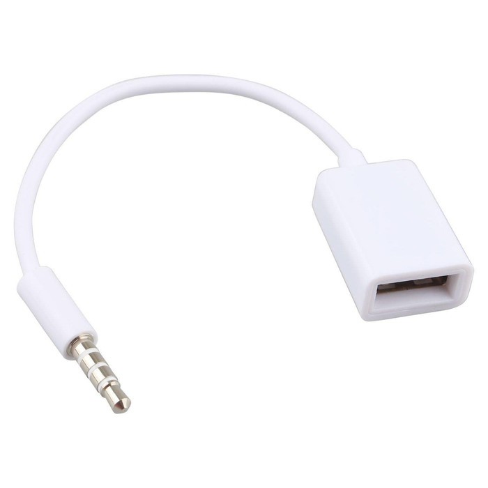 CONECTOR KONEKTOR CONVERTER KABEL AUX 3.5MM TO USB FEMALE AUDIO KE USB FOR CAR MOBIL MP3