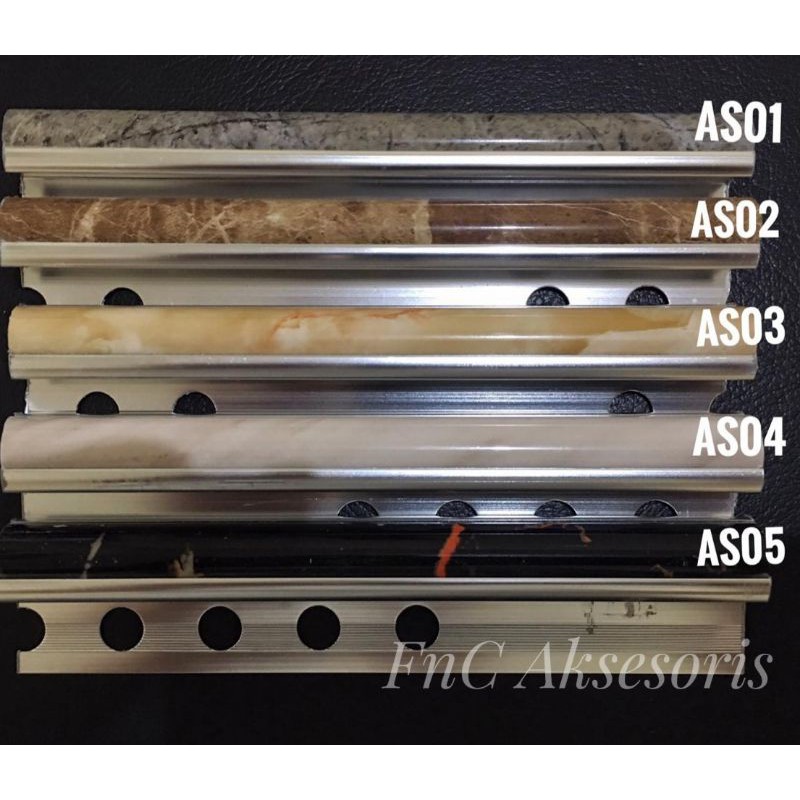 Tile Trim / Kuku Macan / Corner Trim / Bon bon Aluminium MOTIF GRANIT