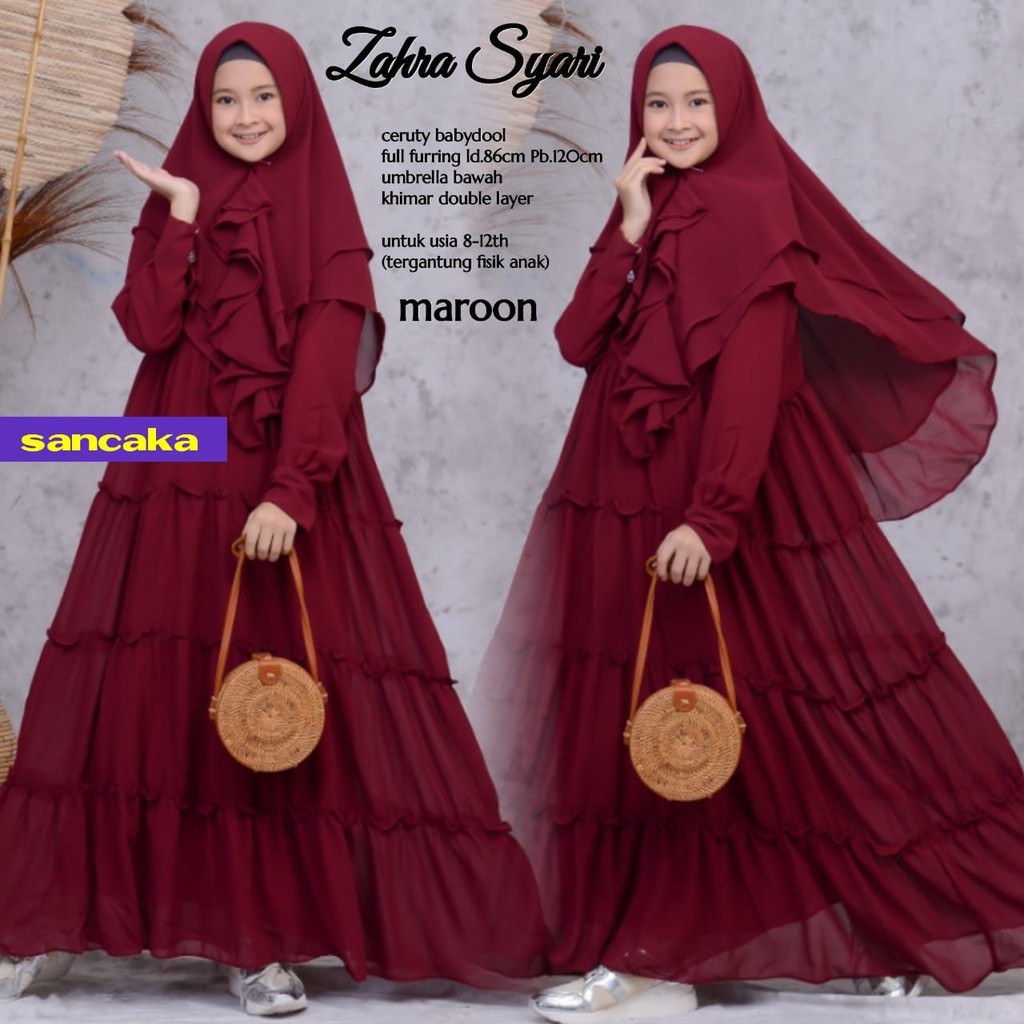 GAMIS ANAK SANCAKA ZAHRA SYARI RESTOK 121120