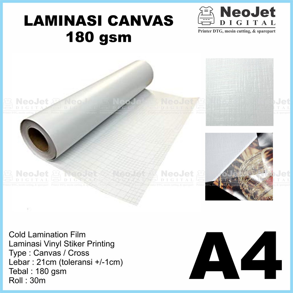 

Bahan Laminasi Dingin Canvas Canfas Canpas lebar A4 21 cm panjang 30 meter Kanvas Kanfas Kanpas