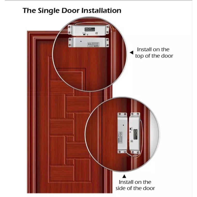 Dropbolt Pintu Kayu Adjustable Time Delay Fail Safe Mode DC12V | Drop Bolt Pintu Kayu Fail Save | Alumunium Bracket Dropbolt Pintu Kayu Access Door