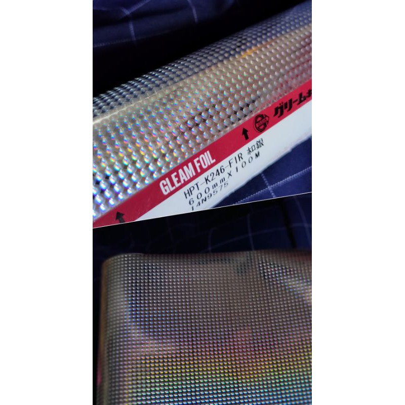 HOT STAMPING FOIL / HOLOGRAPHIC FOIL / HOLOGRAM FOIL GLEAM JAPAN MOTIF TITIK BESAR K 246 ORI