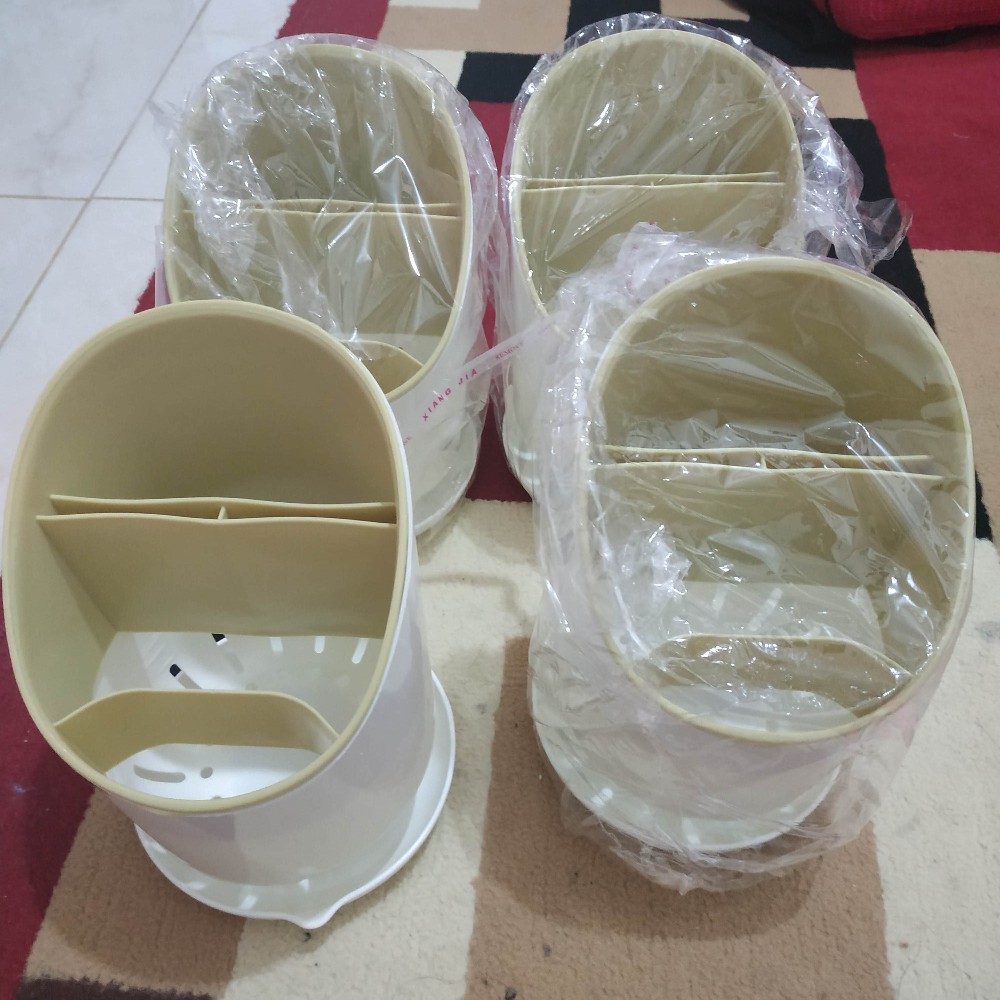 Ggs Hl0187 Tempat Sendok Garpu Dengan Tirisan Tempat Peralatan Dapur Cutlery Drainer Organizer