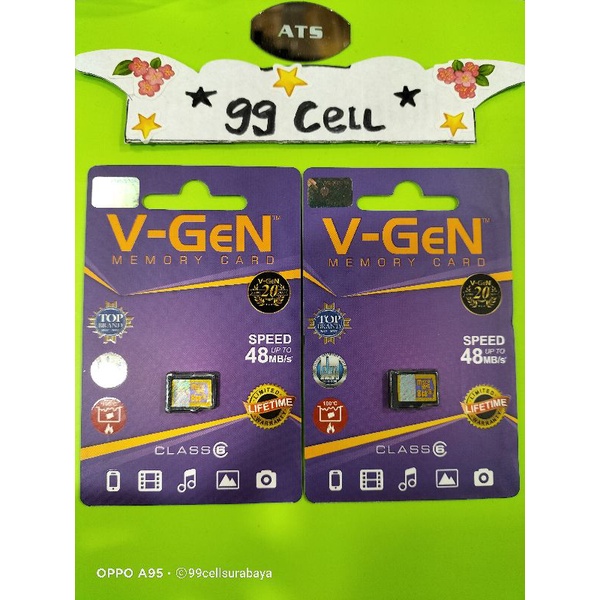 Memory VGEN 4GB | 8GB | 16GB | 32GB Class 6 GARANSI RESMI (100% Original)